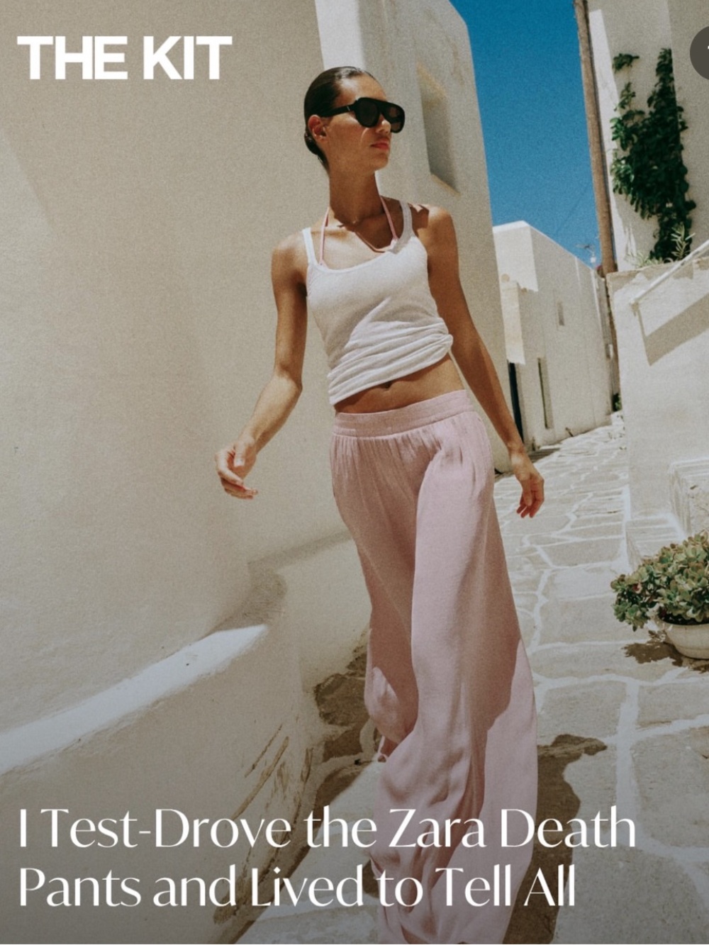 Zara Pale Pink Wide-Leg Satin Pants